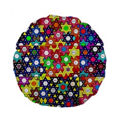 Star Of David Standard 15  Premium Flano Round Cushions