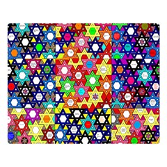 Star Of David Double Sided Flano Blanket (large)  by SugaPlumsEmporium