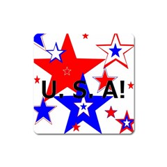 The Patriot Usa Square Magnet by SugaPlumsEmporium