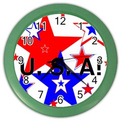 The Patriot Usa Color Wall Clocks by SugaPlumsEmporium