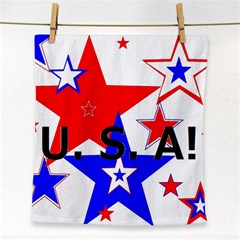 The Patriot Usa Face Towel by SugaPlumsEmporium