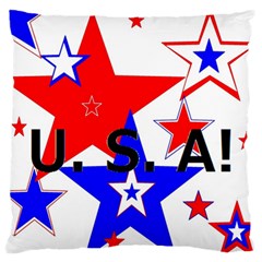 The Patriot Usa Standard Flano Cushion Case (one Side) by SugaPlumsEmporium