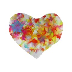 Hawaiian Flair Standard 16  Premium Heart Shape Cushion  by SugaPlumsEmporium