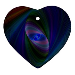 Eye Of The Galactic Storm Heart Ornament (2 Sides) by StuffOrSomething