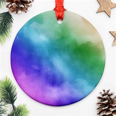 Rainbow Watercolor Ornament (round)  by StuffOrSomething