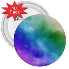 Rainbow Watercolor 3  Buttons (10 Pack)  by StuffOrSomething