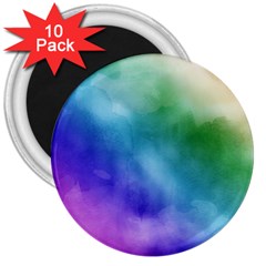 Rainbow Watercolor 3  Magnets (10 Pack)  by StuffOrSomething