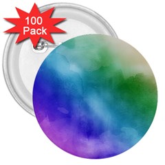 Rainbow Watercolor 3  Buttons (100 Pack)  by StuffOrSomething