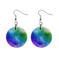 Rainbow Watercolor Mini Button Earrings by StuffOrSomething