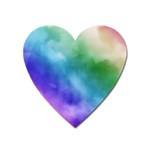 Rainbow Watercolor Heart Magnet Front