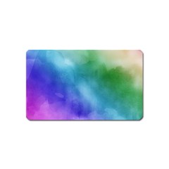 Rainbow Watercolor Magnet (name Card) by StuffOrSomething