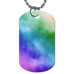 Rainbow Watercolor Dog Tag (two Sides) by StuffOrSomething