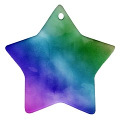 Rainbow Watercolor Star Ornament (two Sides)  by StuffOrSomething