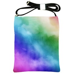 Rainbow Watercolor Shoulder Sling Bags by StuffOrSomething