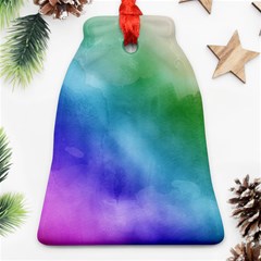 Rainbow Watercolor Bell Ornament (2 Sides) by StuffOrSomething