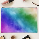 Rainbow Watercolor Cosmetic Bag (XXL)  Front