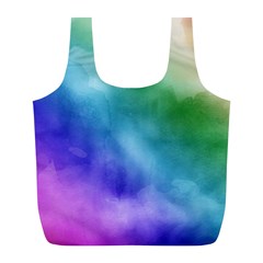 Rainbow Watercolor Full Print Recycle Bags (l)  by StuffOrSomething