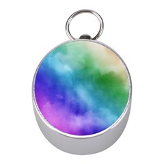 Rainbow Watercolor Mini Silver Compasses by StuffOrSomething