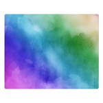 Rainbow Watercolor Double Sided Flano Blanket (Large)  80 x60  Blanket Front