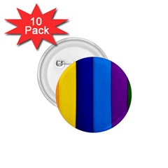 Rainbow Painting On Wood 1 75  Buttons (10 Pack) by StuffOrSomething