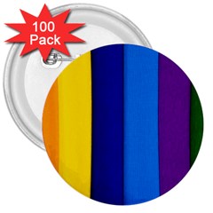 Rainbow Painting On Wood 3  Buttons (100 Pack)  by StuffOrSomething