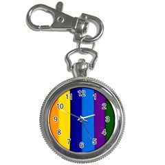 Rainbow Painting On Wood Key Chain Watches by StuffOrSomething