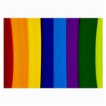 Rainbow Painting On Wood Large Glasses Cloth Front