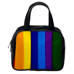 Rainbow Painting On Wood Classic Handbags (one Side) by StuffOrSomething