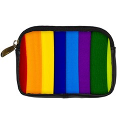 Rainbow Painting On Wood Digital Camera Cases by StuffOrSomething