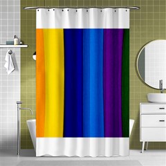 Rainbow Painting On Wood Shower Curtain 48  X 72  (small)  by StuffOrSomething