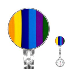 Rainbow Painting On Wood Stainless Steel Nurses Watch by StuffOrSomething