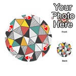 Colorful Geometric Triangles Pattern  Playing Cards 54 (Round)  Front - Heart2