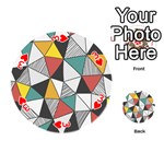 Colorful Geometric Triangles Pattern  Playing Cards 54 (Round)  Front - Heart3