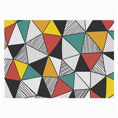 Colorful Geometric Triangles Pattern  Large Glasses Cloth by TastefulDesigns