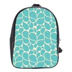 Blue Abstract Water Drops Pattern School Bags(large)  by TastefulDesigns