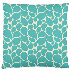 Blue Abstract Water Drops Pattern Large Cushion Case (two Sides) by TastefulDesigns