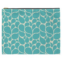 Blue Abstract Water Drops Pattern Cosmetic Bag (xxxl)  by TastefulDesigns