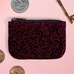 Seamless Orange Ornaments Pattern Mini Coin Purses by TastefulDesigns