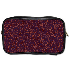 Seamless Orange Ornaments Pattern Toiletries Bags by TastefulDesigns