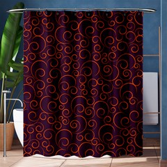 Seamless Orange Ornaments Pattern Shower Curtain 60  X 72  (medium) 