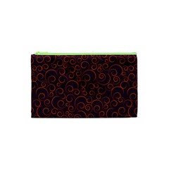 Seamless Orange Ornaments Pattern Cosmetic Bag (xs)