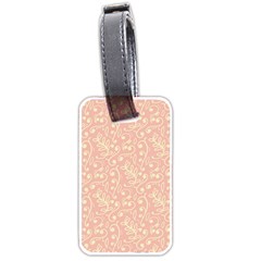 Girly Pink Leaves And Swirls Ornamental Background Luggage Tags (two Sides) by TastefulDesigns