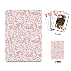 Hand Drawn Seamless Floral Ornamental Background Playing Card by TastefulDesigns