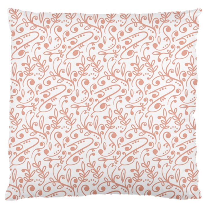 Hand Drawn Seamless Floral Ornamental Background Large Flano Cushion Case (One Side)