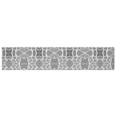 Grey White Tiles Geometric Stone Mosaic Tiles Flano Scarf (small) by yoursparklingshop