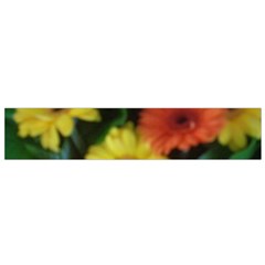 Orange Yellow Flowers Flano Scarf (small)