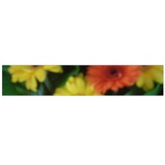 Orange Yellow Flowers Flano Scarf (large)