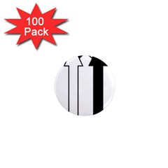 Funny Black And White Stripes Diamonds Arrows 1  Mini Magnets (100 Pack)  by yoursparklingshop