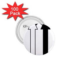 Funny Black And White Stripes Diamonds Arrows 1 75  Buttons (100 Pack)  by yoursparklingshop