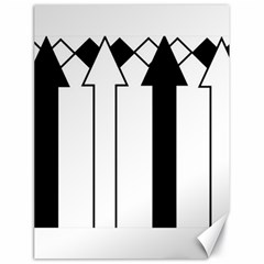 Funny Black And White Stripes Diamonds Arrows Canvas 18  X 24   by yoursparklingshop